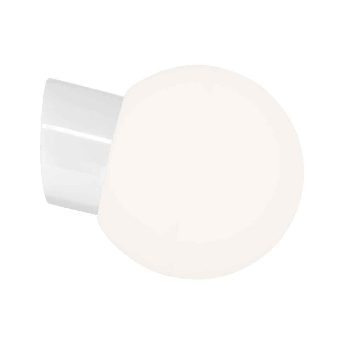 IFÖ Electric Vägglampa Classic Glob matt opalglas Ø180 sned vit | Badrumsbelysning - Vägglampor badrum | Lampspecialisterna