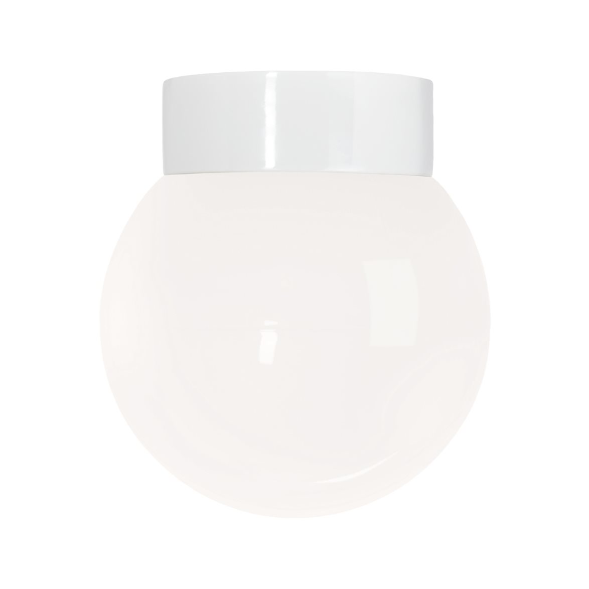 IFÖ Electric Plafond/vägg Classic Glob blankt opalglas Ø200 rak vit | Badrumsbelysning - Taklampor badrum | Lampspecialisterna