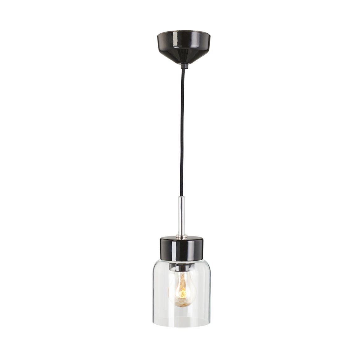 IFÖ Electric Smycka Tova pendel klarglas svart | Inomhusbelysning - Taklampor - Taklampor hängande | Lampspecialisterna