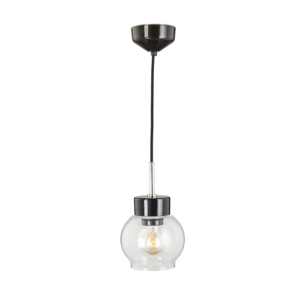 IFÖ Electric Smycka Magda pendel klarglas svart | Inomhusbelysning - Taklampor - Taklampor hängande | Lampspecialisterna