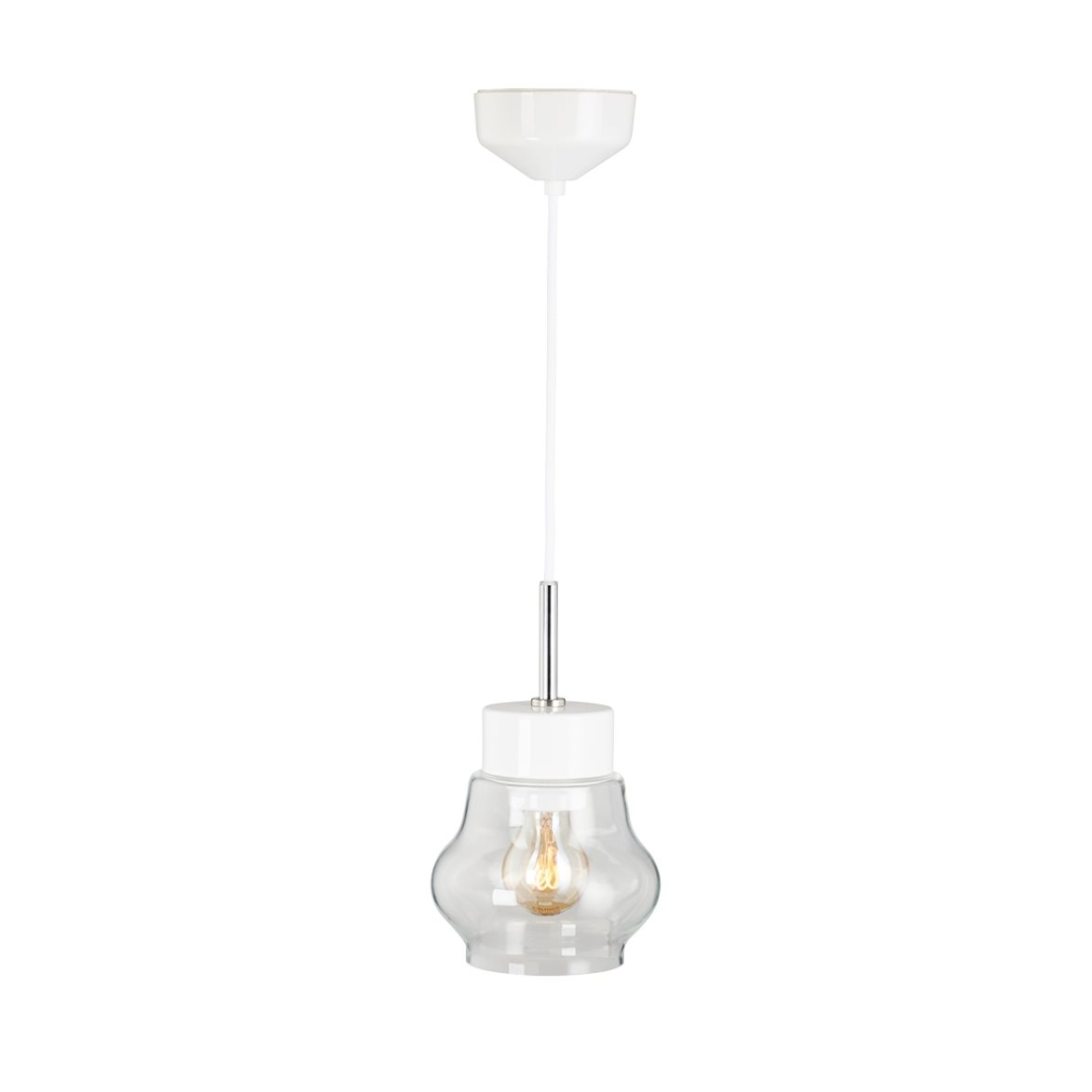 IFÖ Electric Smycka Emma pendel klarglas vit | Inomhusbelysning - Taklampor - Taklampor hängande | Lampspecialisterna