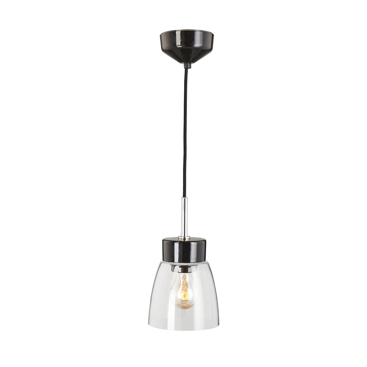 IFÖ Electric Smycka Klara pendel klarglas svart | Inomhusbelysning - Taklampor - Taklampor hängande | Lampspecialisterna