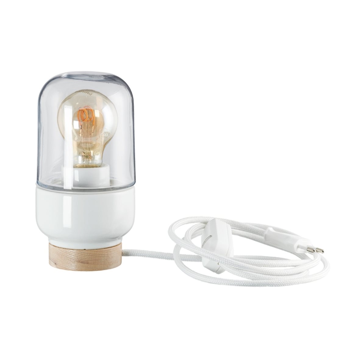 IFÖ Electric Ohm bordslampa 100 klarglas H190 vit | Inomhusbelysning - Bordslampor - Bordslampor Interiör | Lampspecialisterna