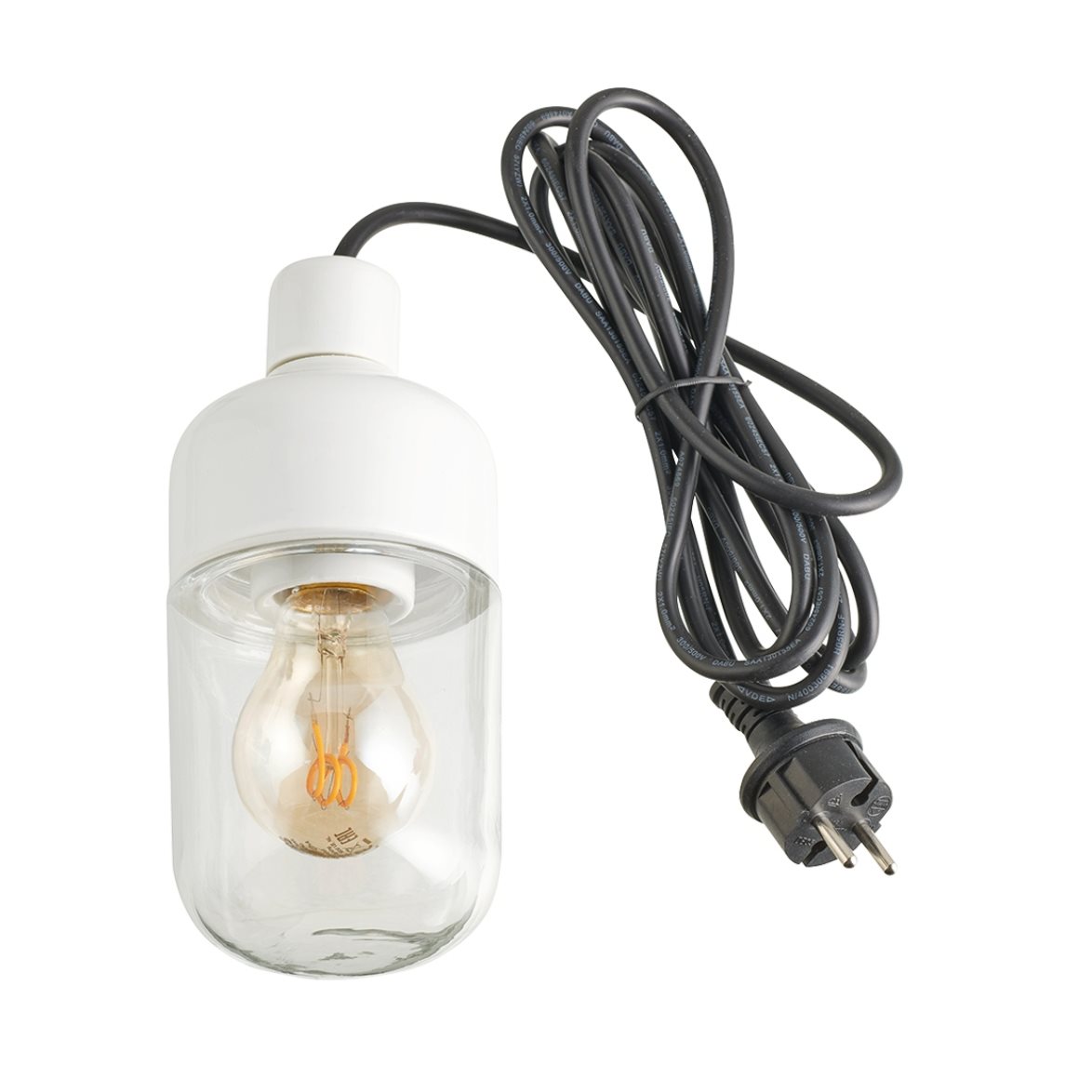 IFÖ Electric Ohm 215 pendel utomhus, vit/klar 21,5cm | Utomhusbelysning - Trädgårdsbelysning | Lampspecialisterna