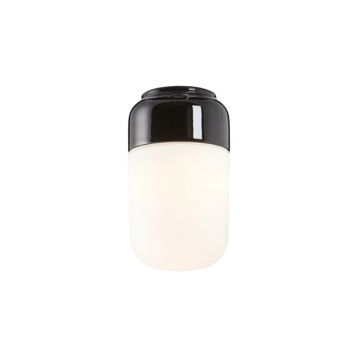 IFÖ Electric Ohm 100 bastu tak/vägg, svart/opal 17cm | Badrumsbelysning - Vägglampor badrum | Lampspecialisterna