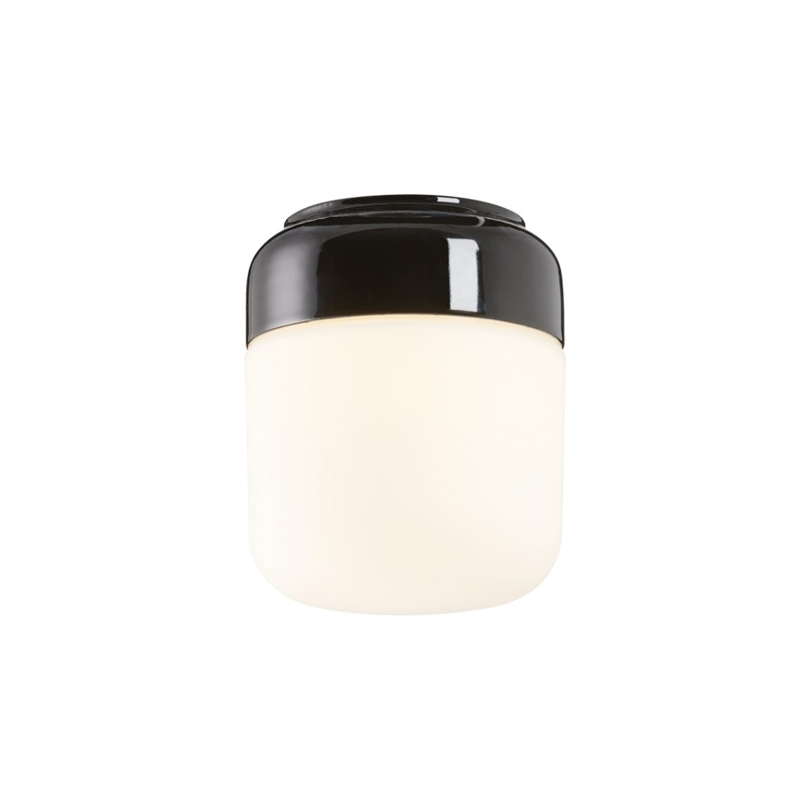 IFÖ Electric Plafond/vägg Ohm 140 matt opalglas H170 svart | Badrumsbelysning - Taklampor badrum | Lampspecialisterna