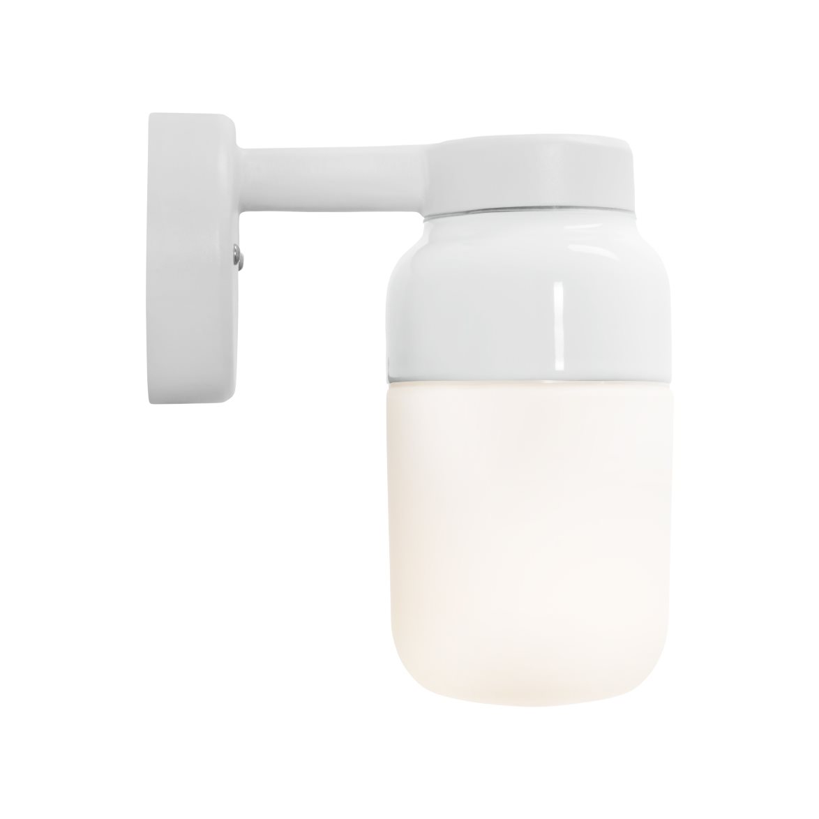 IFÖ Electric Ohm vägglampa 100 matt opal H210 vit | Badrumsbelysning - Vägglampor badrum | Lampspecialisterna