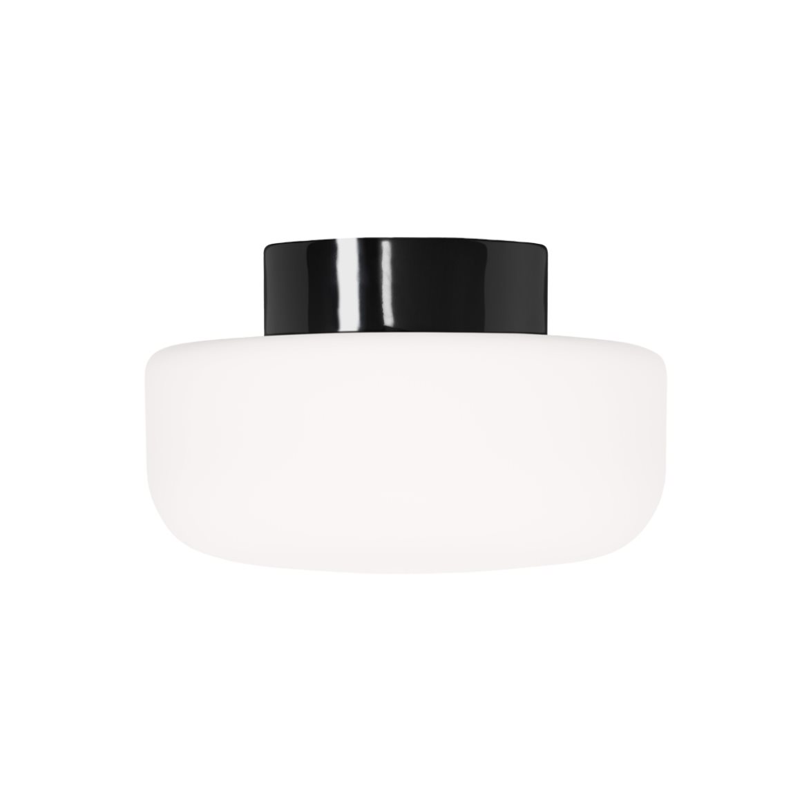IFÖ Electric Plafond/vägg Solenne matt opalglas Ø250 svart | Badrumsbelysning - Taklampor badrum | Lampspecialisterna