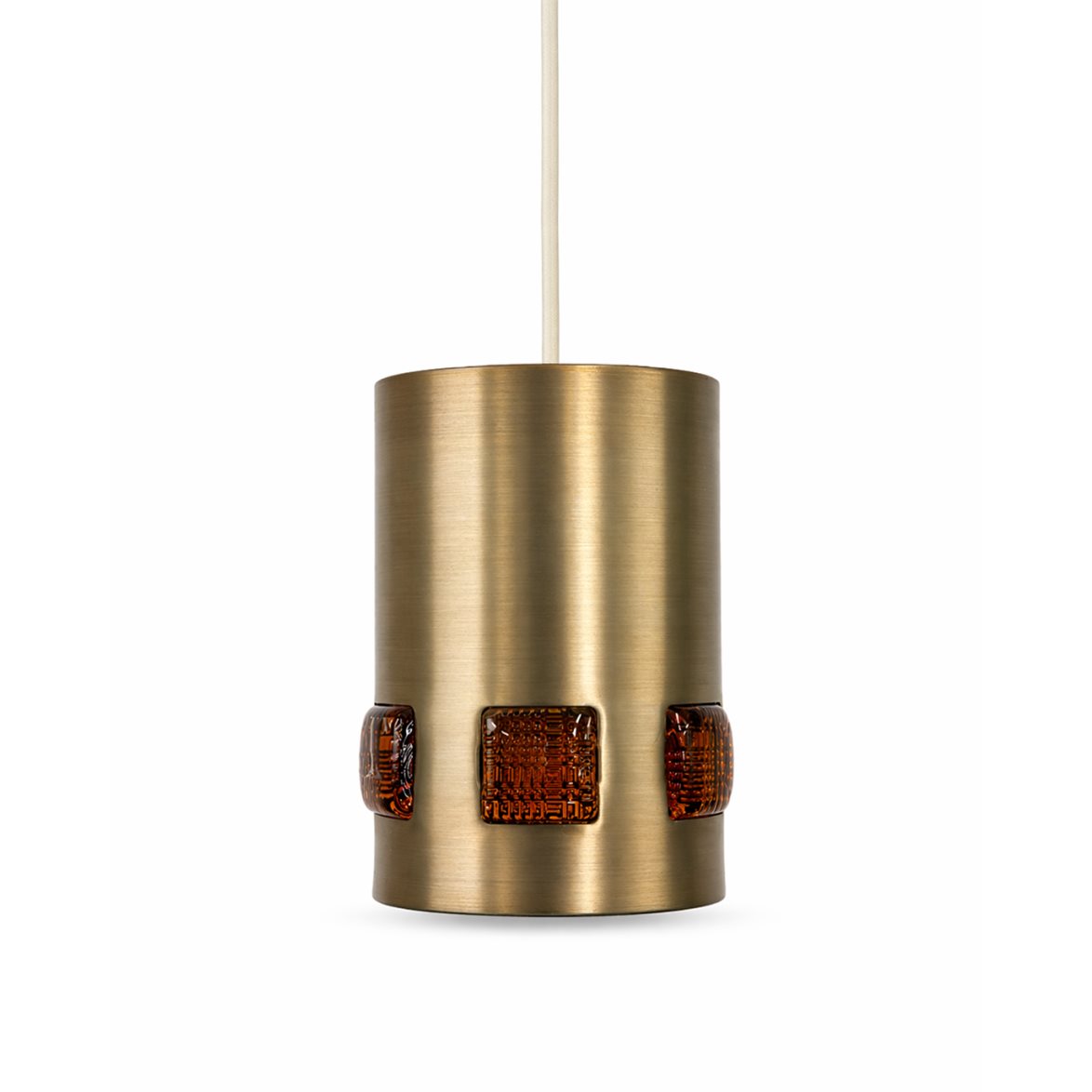 Vintage by Bright 1-2-3 Fönsterlampa Mässing/bärnsten 10 cm