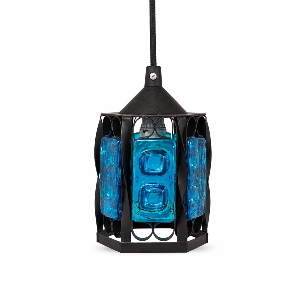 Vintage by Bright 1-2-3 Fönsterlampa Blå/svart 10 cm
