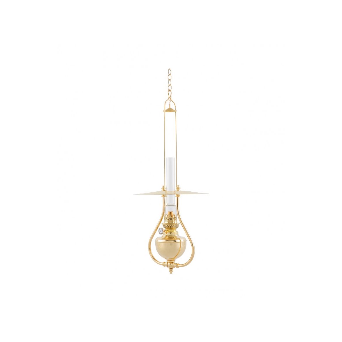 Karlskrona Lampfabrik Ronneby fotogenlampa 10^ Blank/mässing | Övrigt - Fotogenlampor | Lampspecialisterna