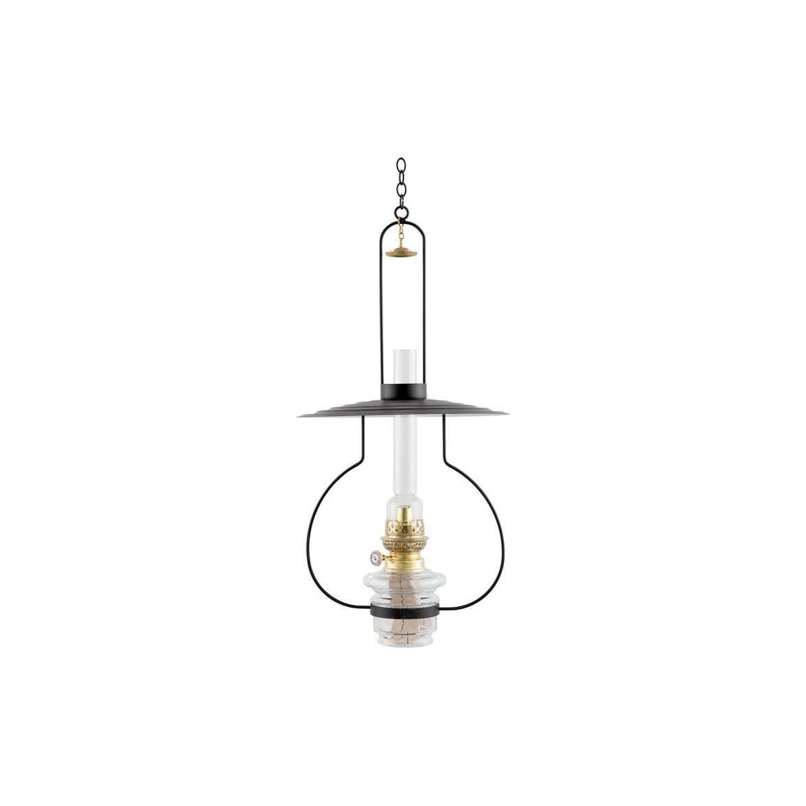 Karlskrona Lampfabrik Lyckeby fotogenlampa 14^, svart | Övrigt - Fotogenlampor | Lampspecialisterna