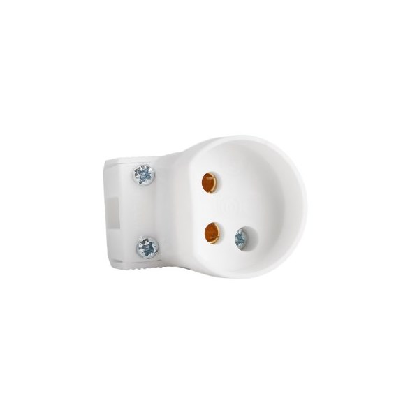 Lamputtag 2-pol vit, ojordad
