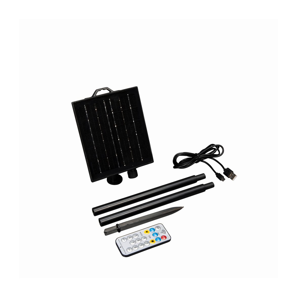 Konstsmide Laddbar solpanel, liten. Sensor/timer/dimmer/Mulitfunkt | Utomhusbelysning - Trädgårdsbelysning | Lampspecialisterna