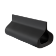 Leather kabelbox Black M