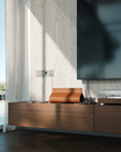 Leather kabelbox Oak L