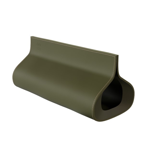 Leather kabelbox Grass Green M