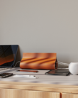 Leather kabelbox Ocean Blue M