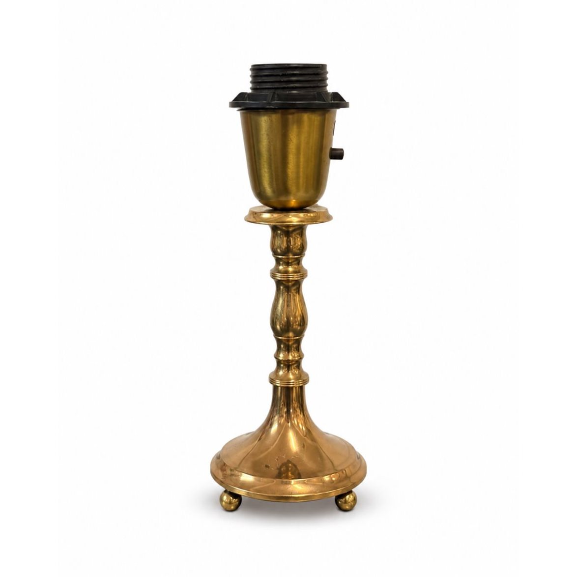 Vintage by Bright 1-2-3 Lampfot Mässing, Mässing 24cm