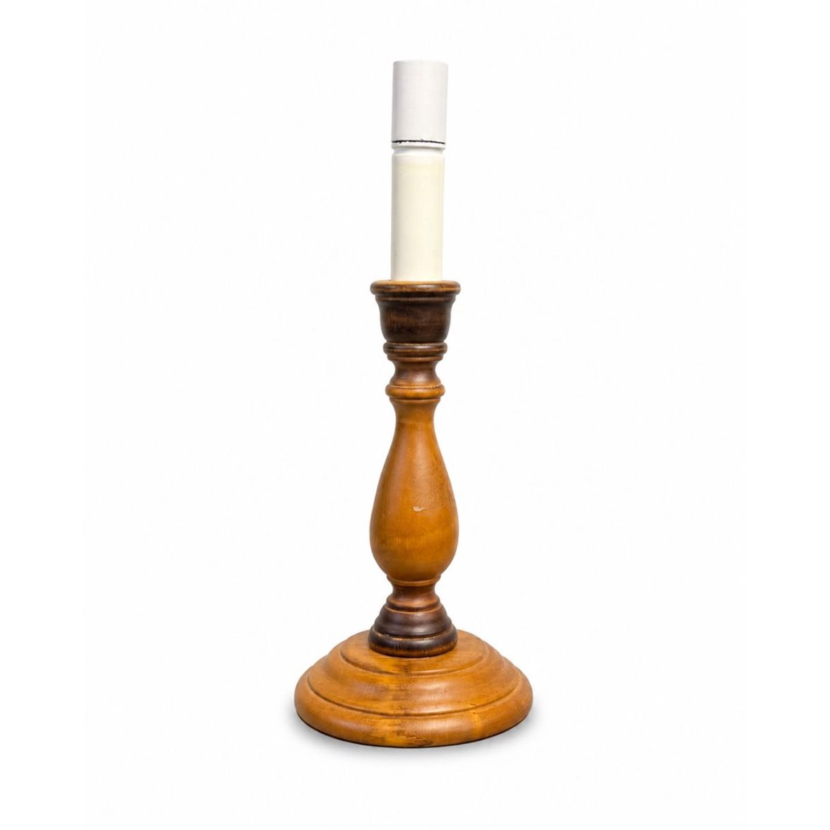 Vintage by Bright 1-2-3 Lampfot Brun, Trä 32cm