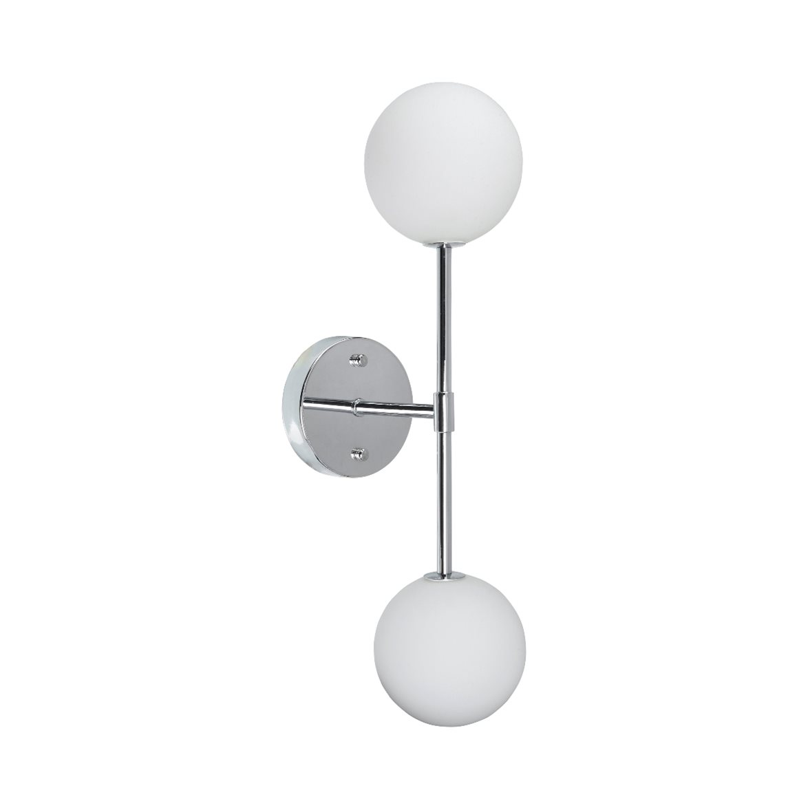 PR Home Sigma D vägglampa Krom Opal, 49cm | Badrumsbelysning | Lampspecialisterna