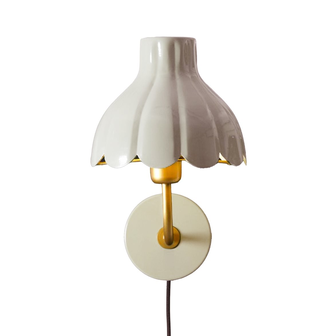 PR Home Wells vägglampa Beige/guld 21cm | Inomhusbelysning - Vägglampor - Vägglampor Interiör | Lampspecialisterna