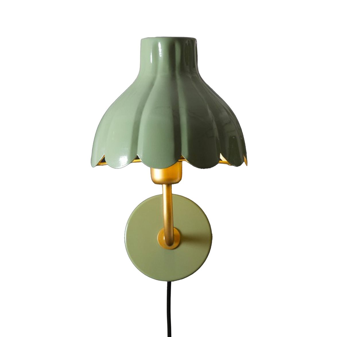 PR Home Wells vägglampa Mossa/guld 21cm | Inomhusbelysning - Vägglampor - Vägglampor Interiör | Lampspecialisterna