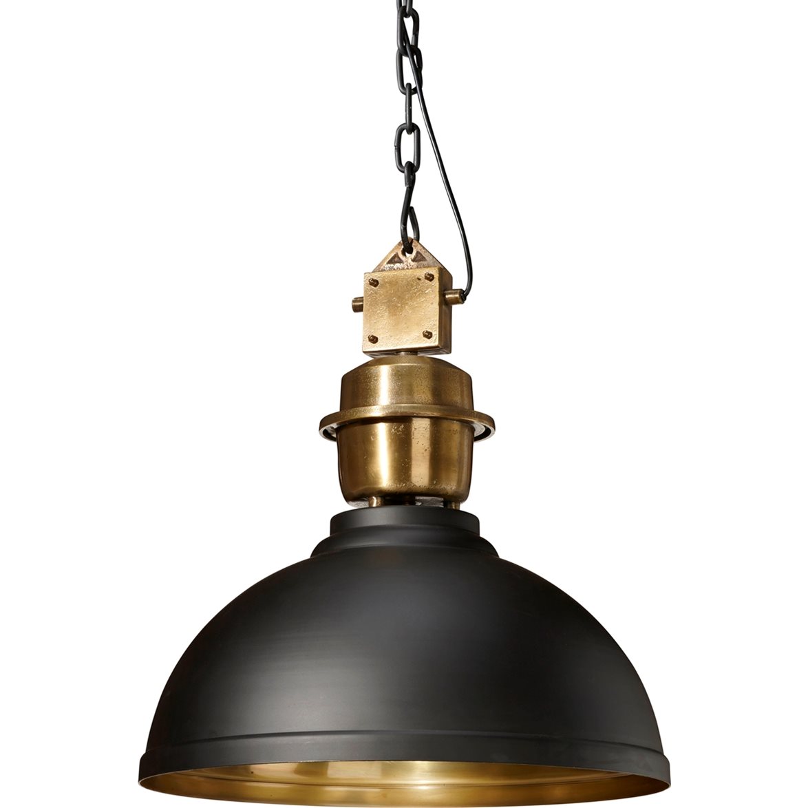 PR Home Manchester Taklampa Svart/Mässing 52cm | Inomhusbelysning - Taklampor - Taklampor hängande | Lampspecialisterna