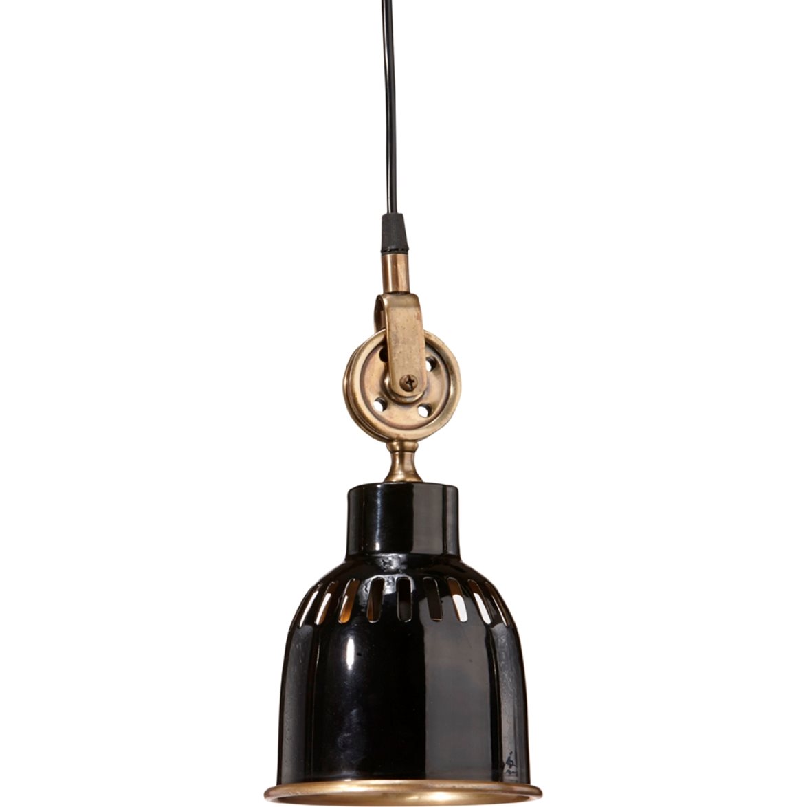 PR Home Cleveland Taklampa Svart/Antikmäss 14cm