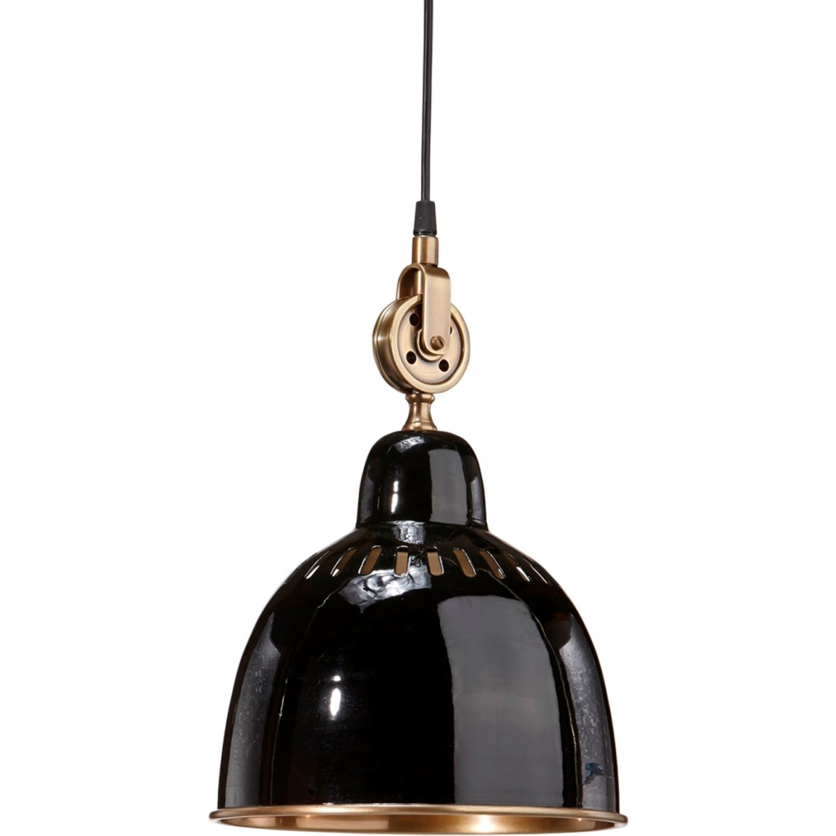 PR Home Cleveland Taklampa Svart/Antikmäss 23cm