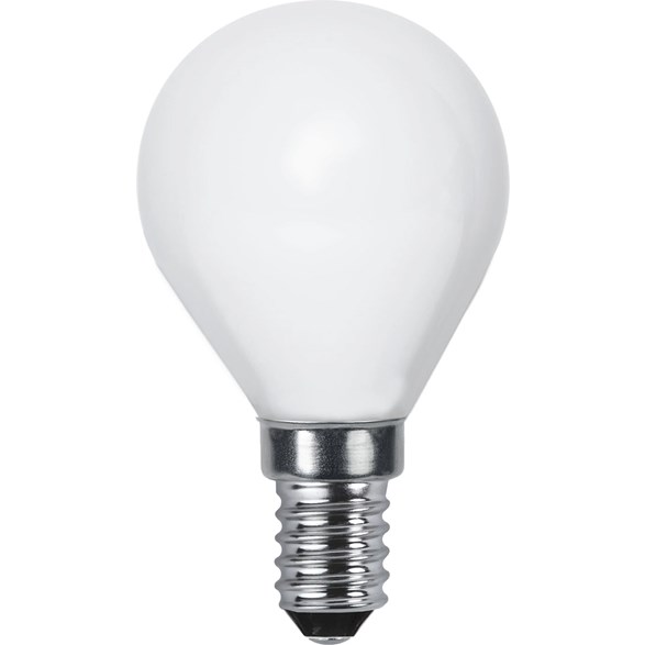 Filament-LED E14 klotlampa opal, 5W(39W) dimbar
