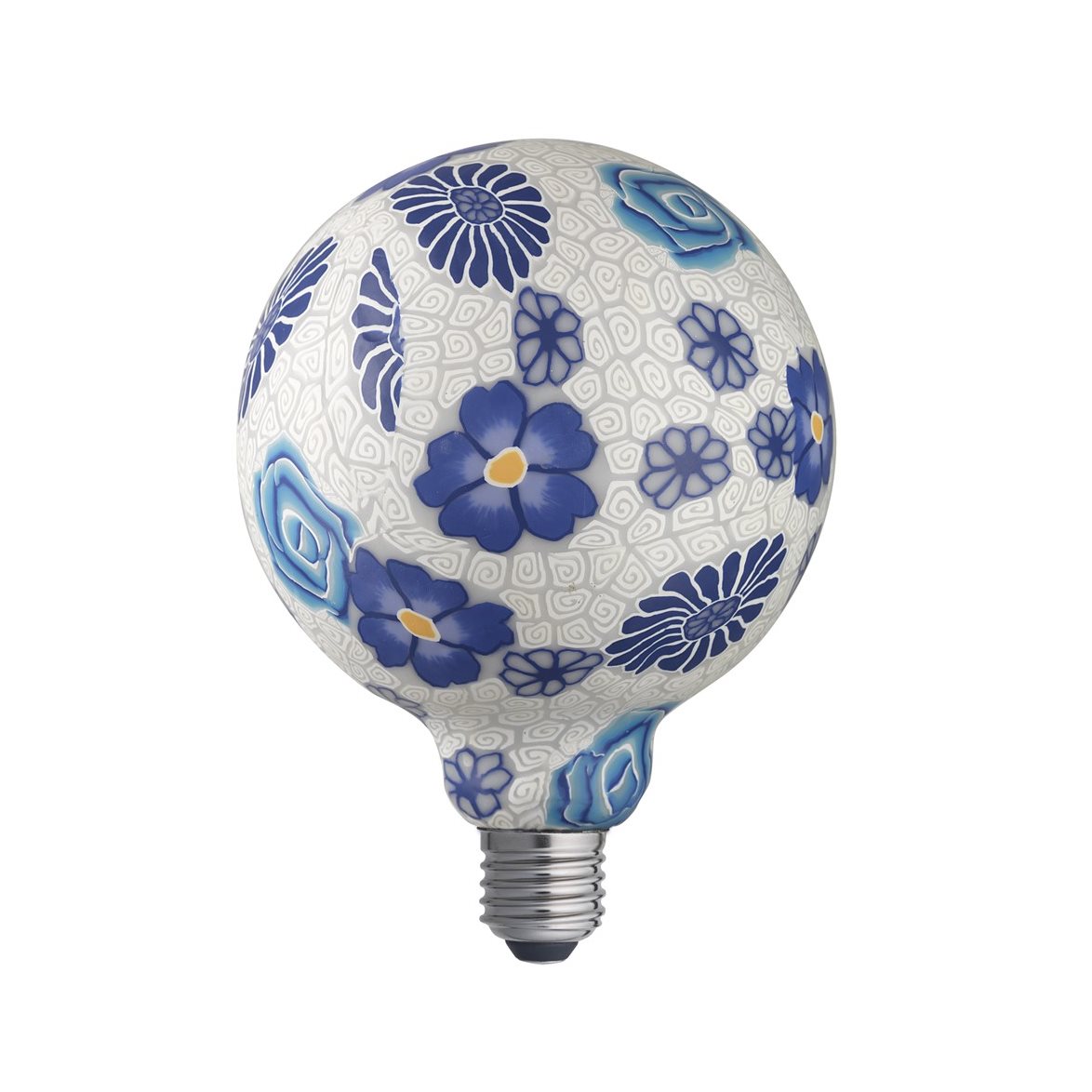 Unison FLOWER BLUE globlampa 125mm E27 1,6W 2700K dimbar