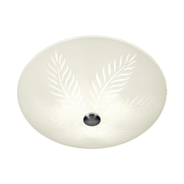 PALMBLAD plafond vit/stål 42cm