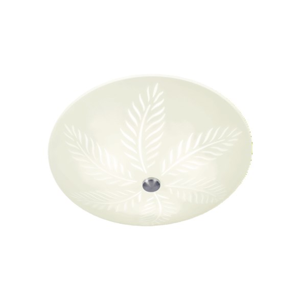 PALMBLAD plafond. vit/stål 50 cm