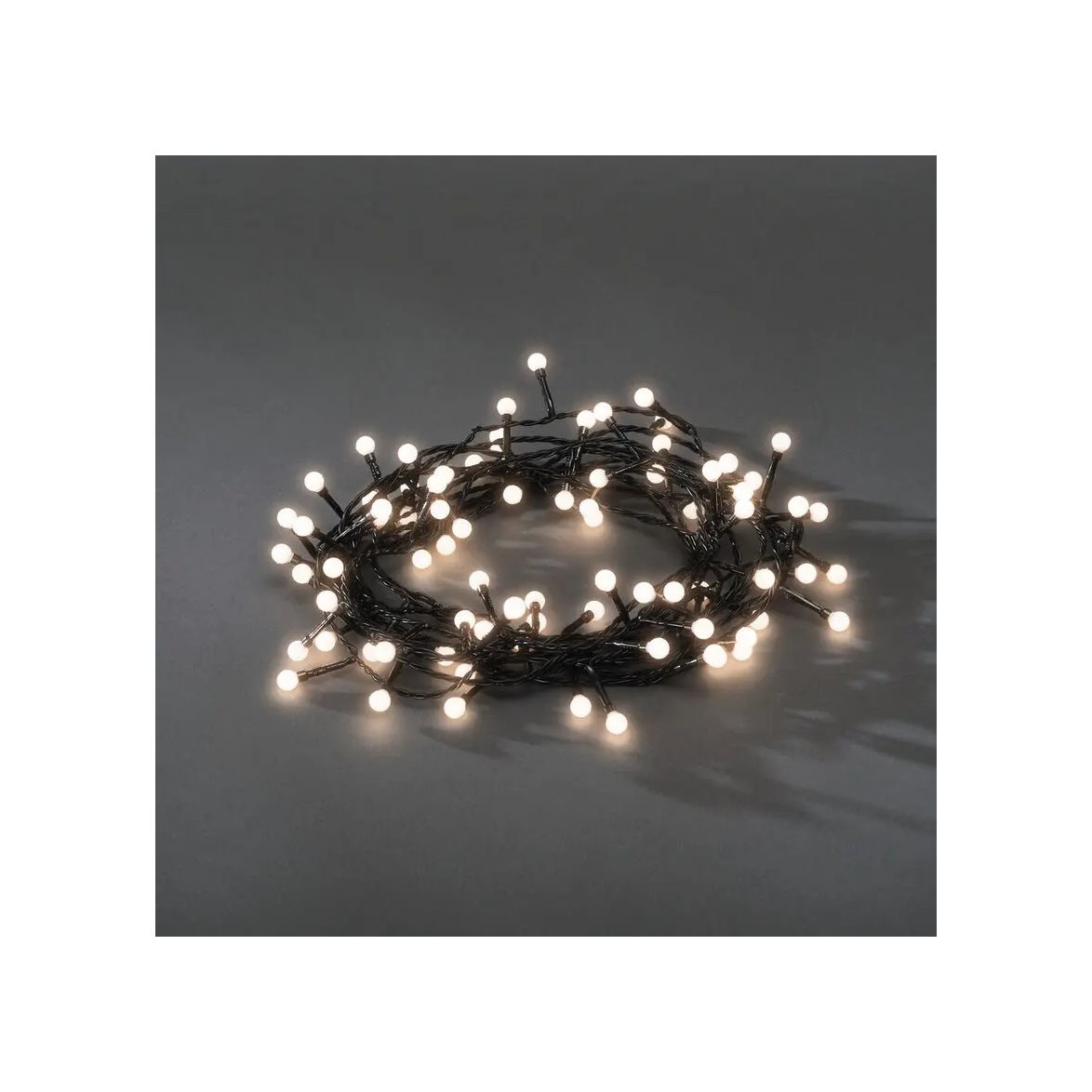 Konstsmide Ljusslinga 80 varmvita cherry LED svart kabel V24/IP44
