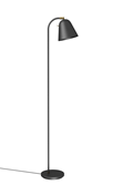 Golvlampa Alva struktursvart/rå mässing