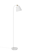 Golvlampa Alva strukturvit/rå mässing
