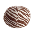 Kudde Rund Zeb Brun, 30x25cm
