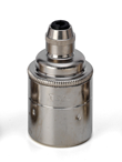 Lamphållare E27 nickel inkl. dragavlastare