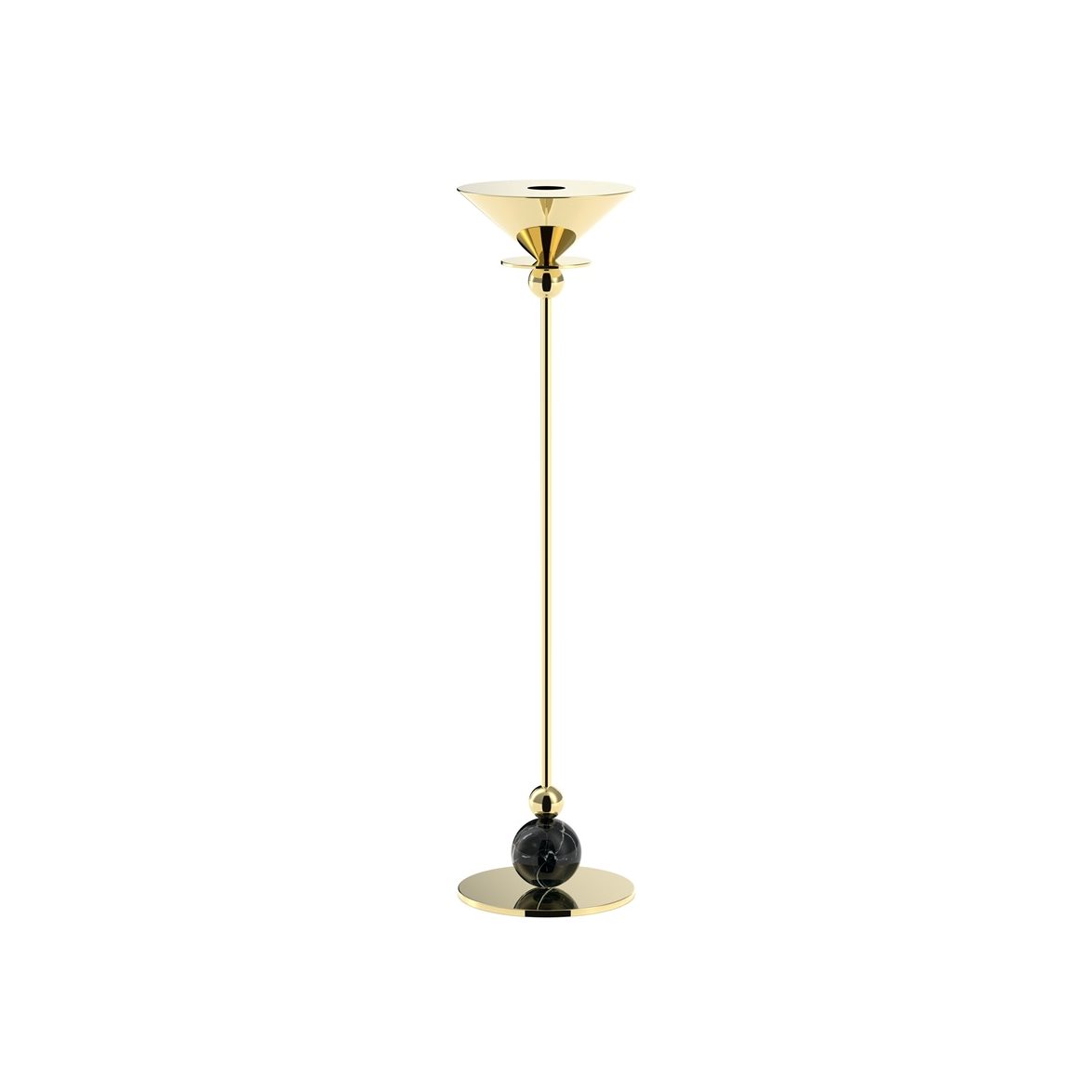Palette Tindra Cocktail Ljusstake Polerad m&auml;ssing 40 cm