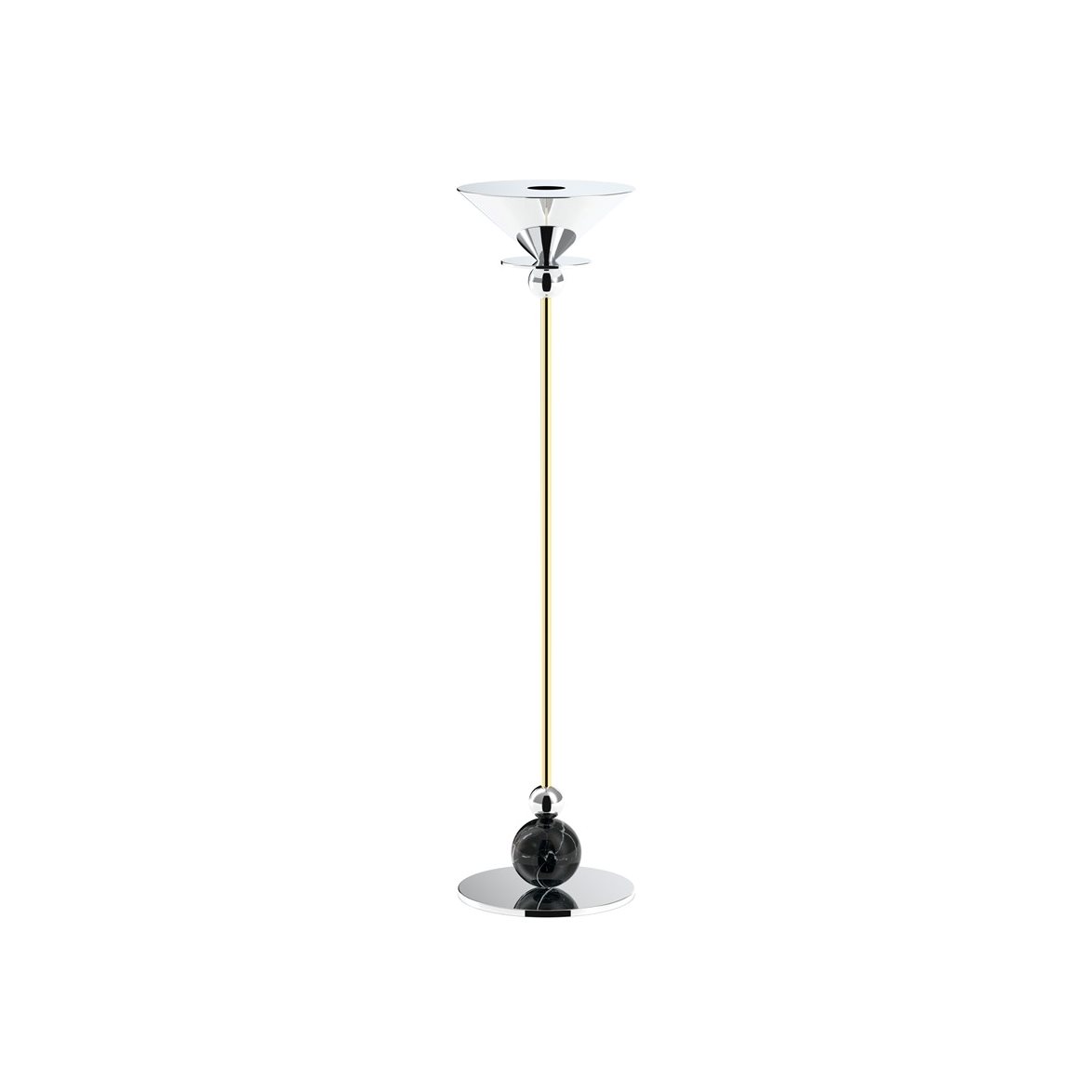 Palette Tindra Cocktail Ljusstake Polerad m&auml;ssing och silver 40 cm