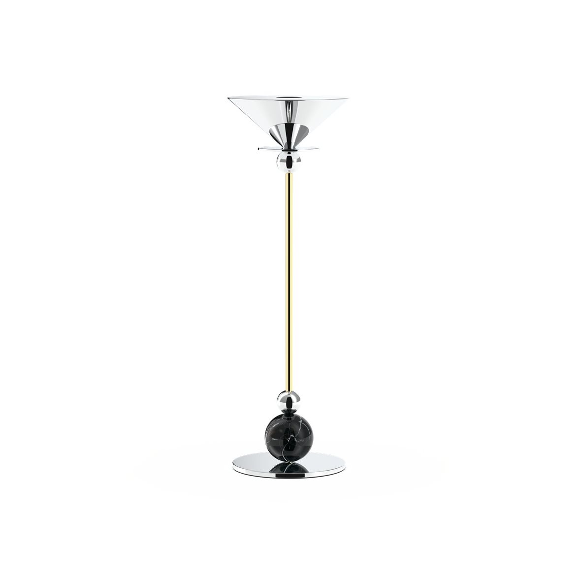 Palette Tindra Cocktail Ljusstake Polerad m&auml;ssing och silver 30 cm