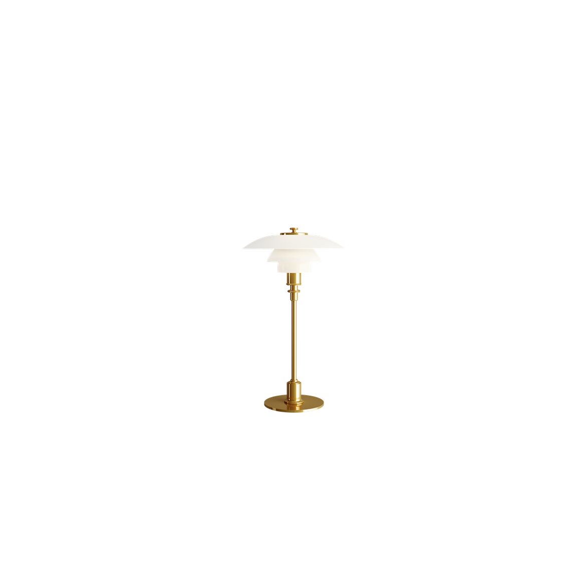 PH 2/1 bordslampa, mässing/opal 35,5cm