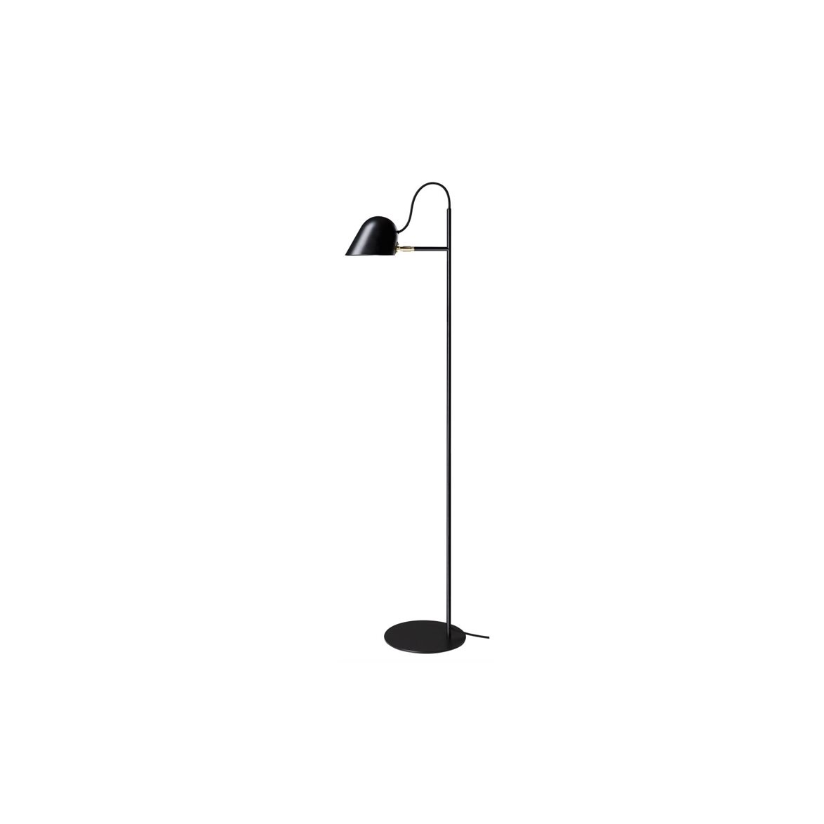 Streck golvlampa, svart/mässing