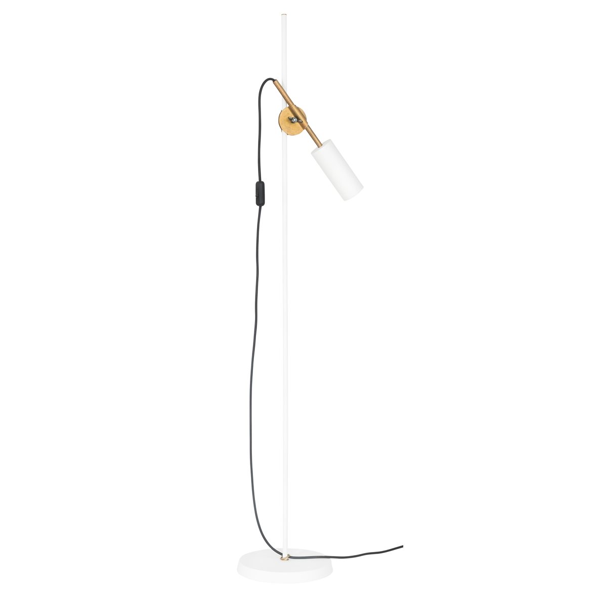 Stav golvlampa, vit/råmässing 140cm