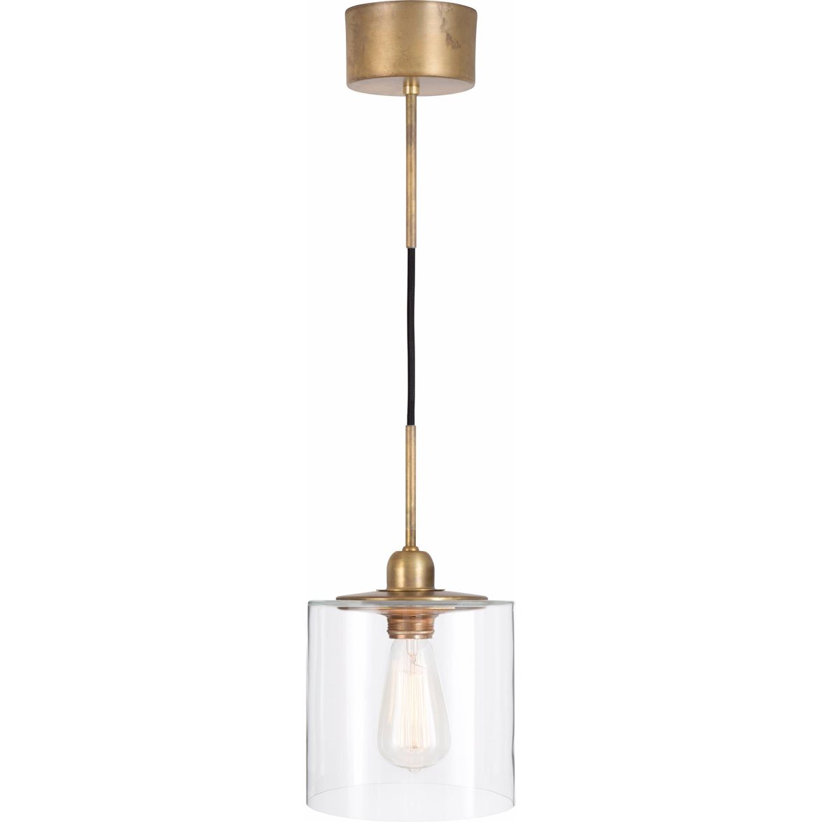 Hägring taklampa, råmässing/klar 17cm