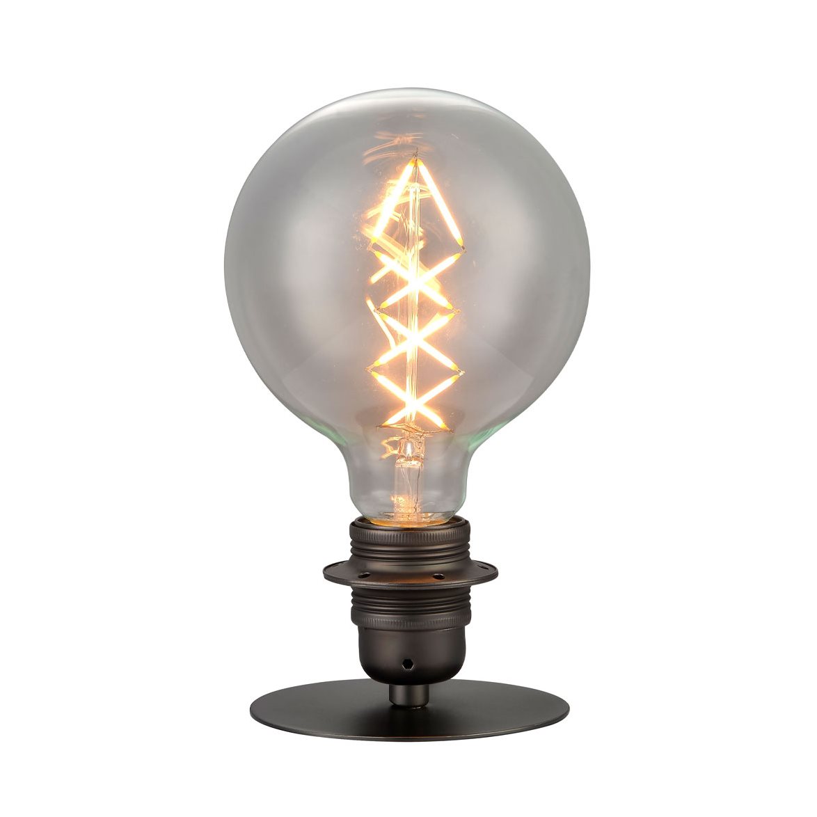 Combi bord-/vägglampa, gun-black