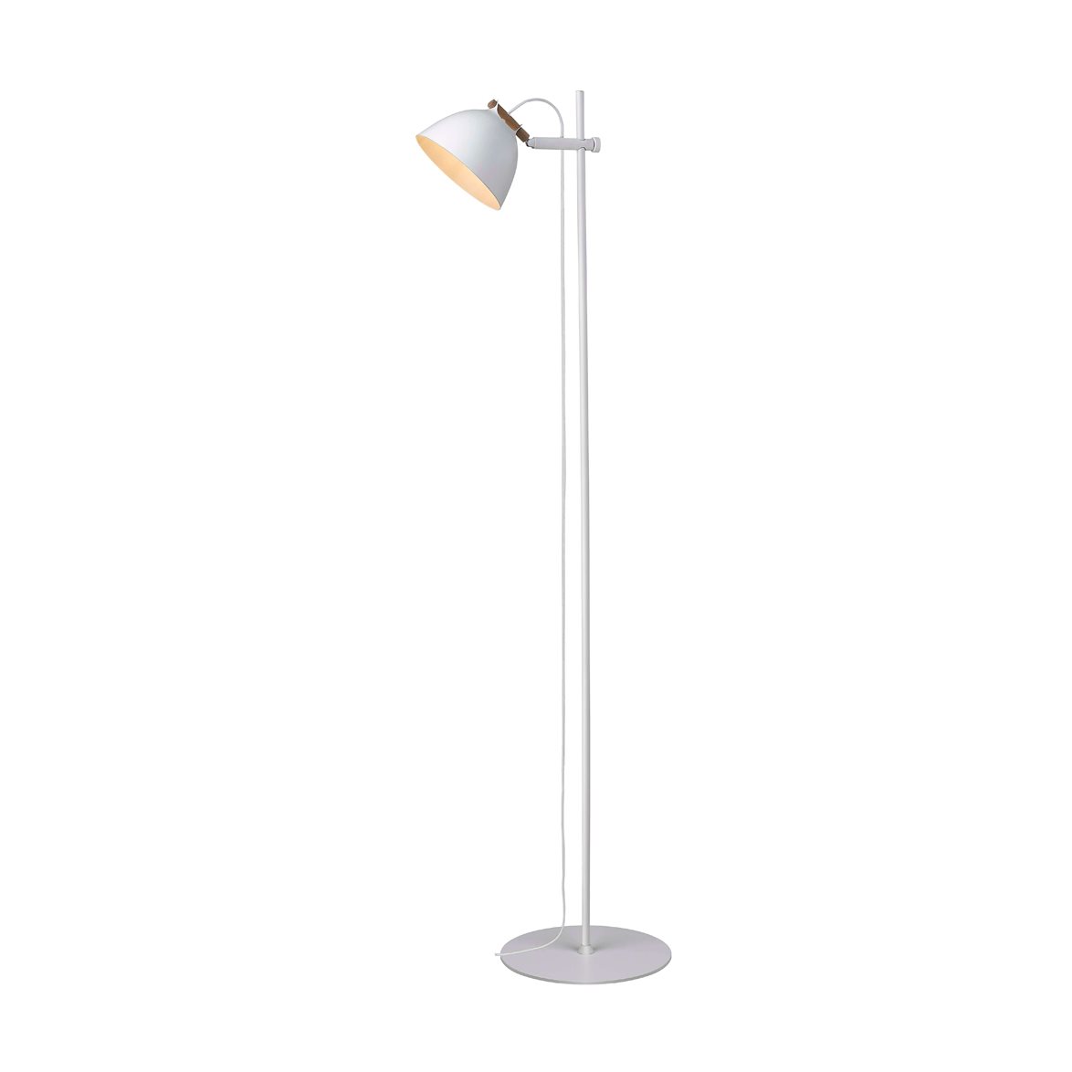 ÅRHUS golvlampa Ø18, vit/trä