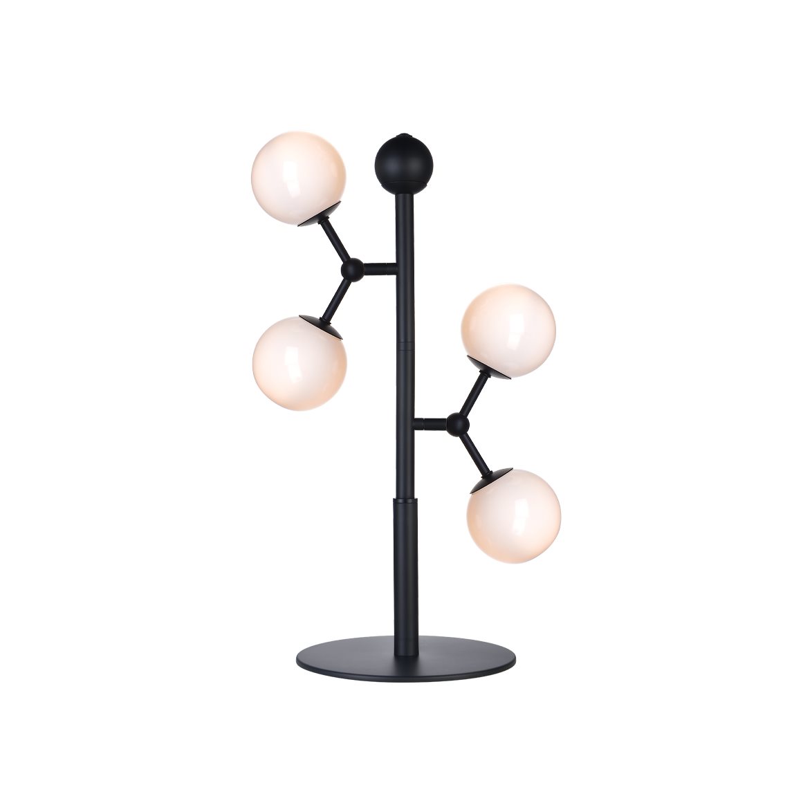Atom bordslampa, opal/svart