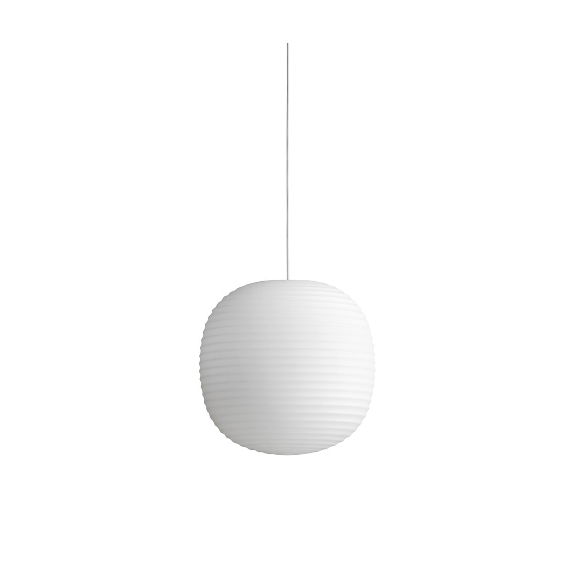 Lantern pendel, Frosted White Opal Glass, Ø30